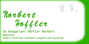 norbert hoffler business card