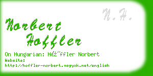 norbert hoffler business card